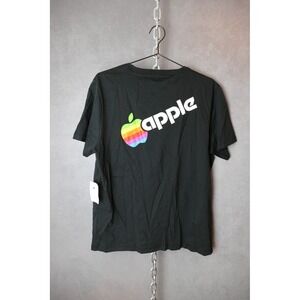 Apple Rainbow Logo WWDC 2025 Shirt Black Men's Large L Short Sleeve Graphic Tee